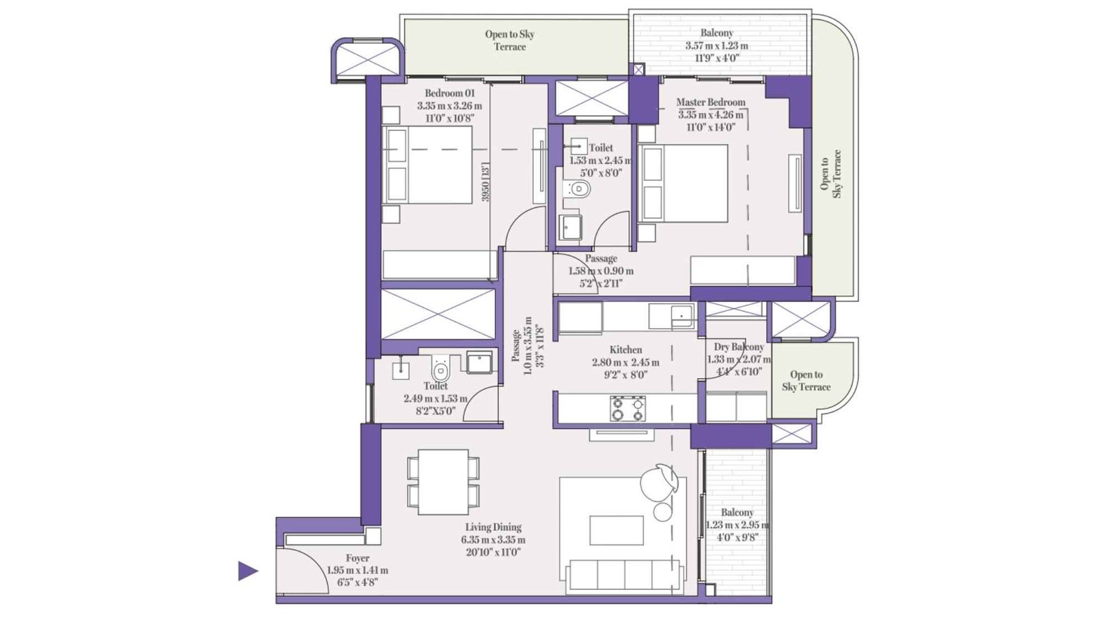 Aditya-Birla-Punya-2-BHK-1036-Sqft-Floor-Plan