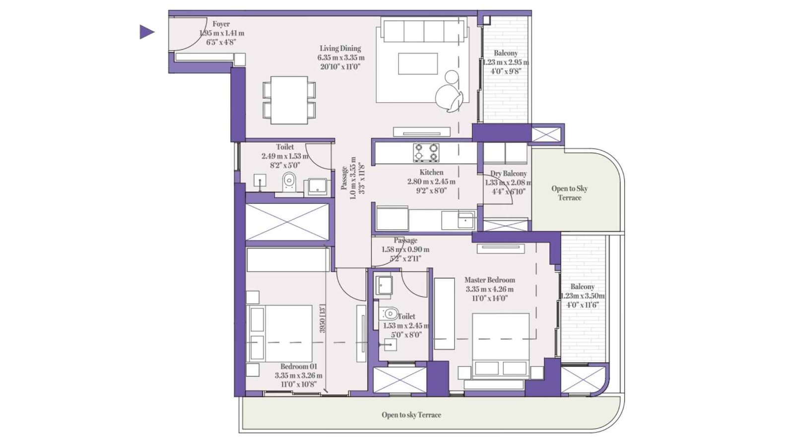 Aditya-Birla-Punya-2-BHK-1064-Sqft-Floor-Plan