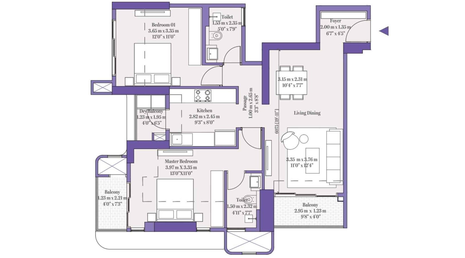 Aditya-Birla-Punya-2-BHK-889-Sqft-Floor-Plan